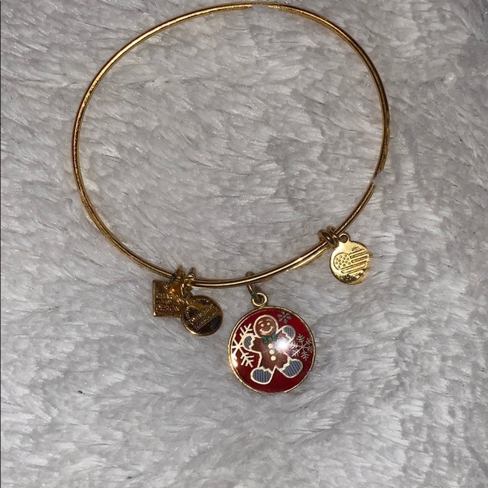 gingerbread man Alex & Ani bracelet